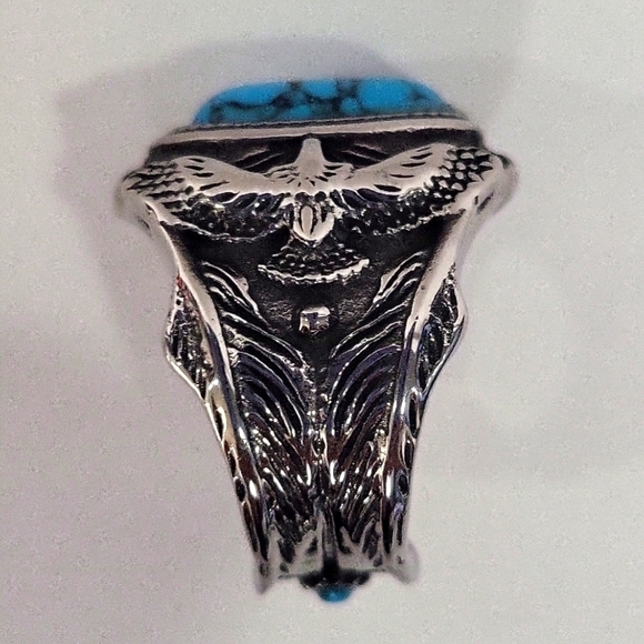 888- Eagle Statement Handmade Men's Ring Size 11 1/2 NWT - Picture 3 of 10